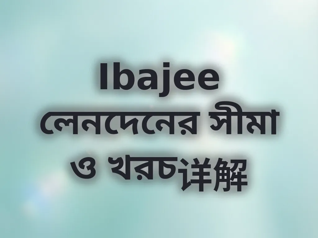 Ibajee লেনদেনের সীমা ও খরচ